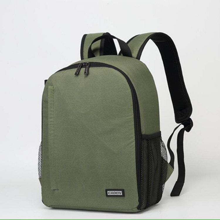 Caden grön Kameraryggsäck för 1st DSLR + 2-5st objektiv + 1st blixt