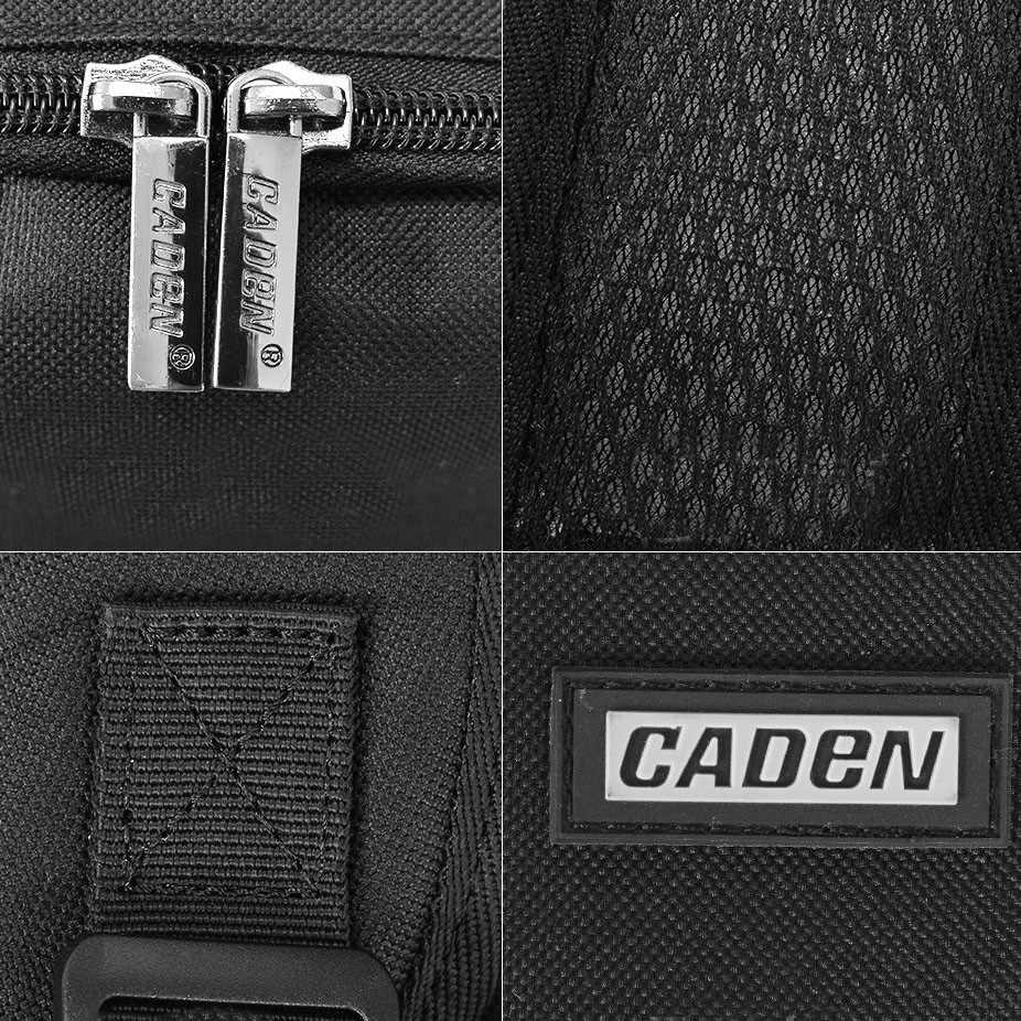 Caden Kameraryggsäck för 1st DSLR 2-5st objektiv 1st blixt