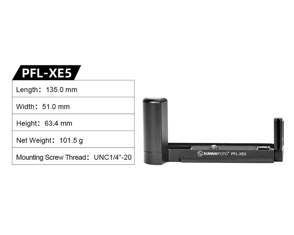 Sunwayfoto L-beslag med håndgreb til Fujifilm X-E5 (PFL-XE5)