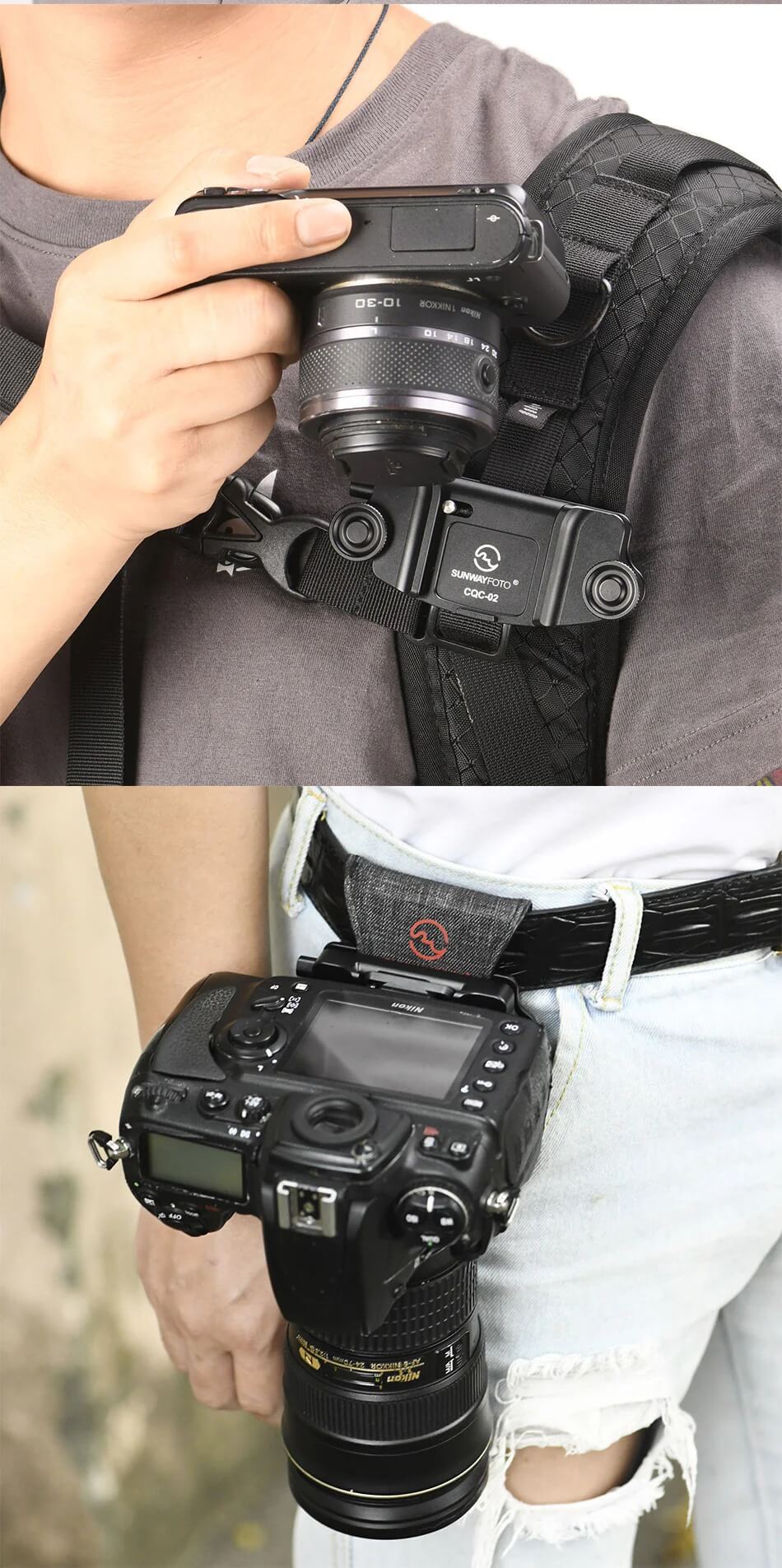 Sunwayfoto CQC-01 Kamerahölster med fäste & Arca platta