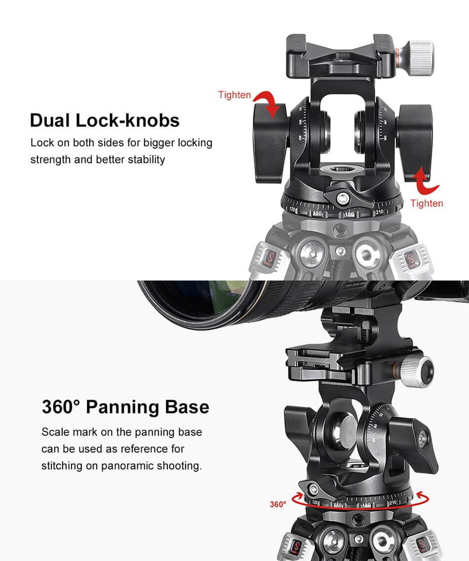 Sunwayfoto DT-03S Tilthuvud med panorama 15kg