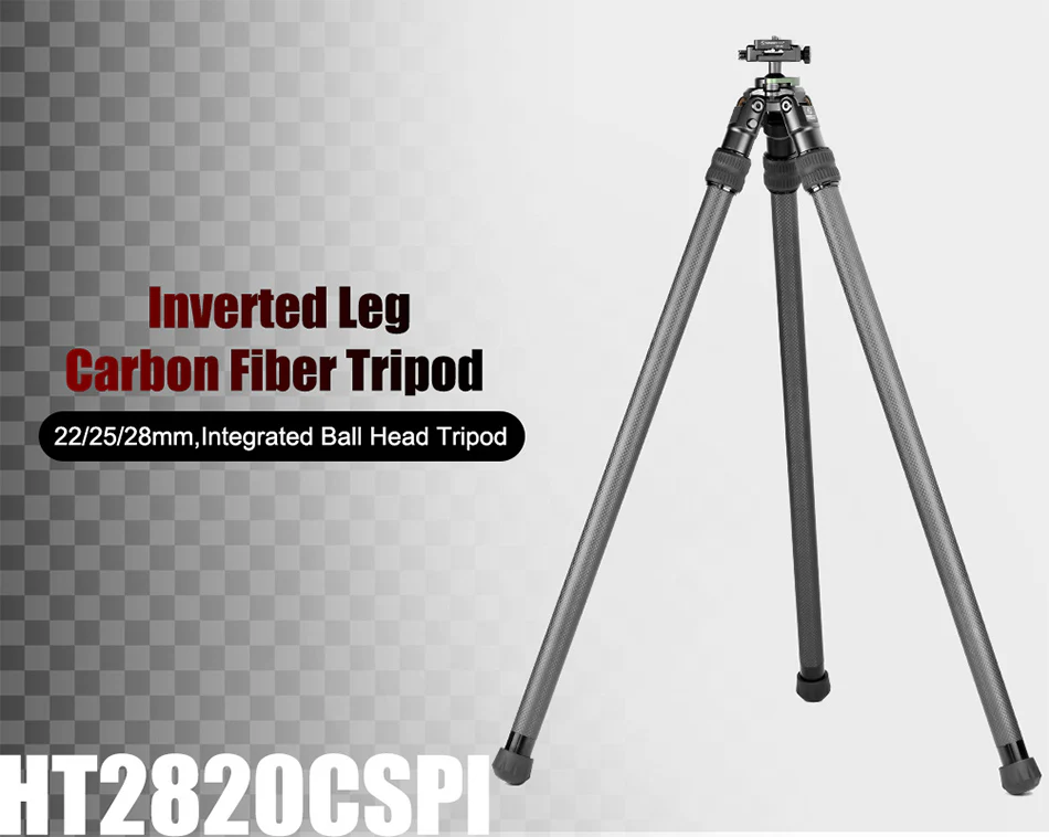 Sunwayfoto HT2820CSPI-S kulfiberstativ 124 cm med integreret kuglehoved og Arca