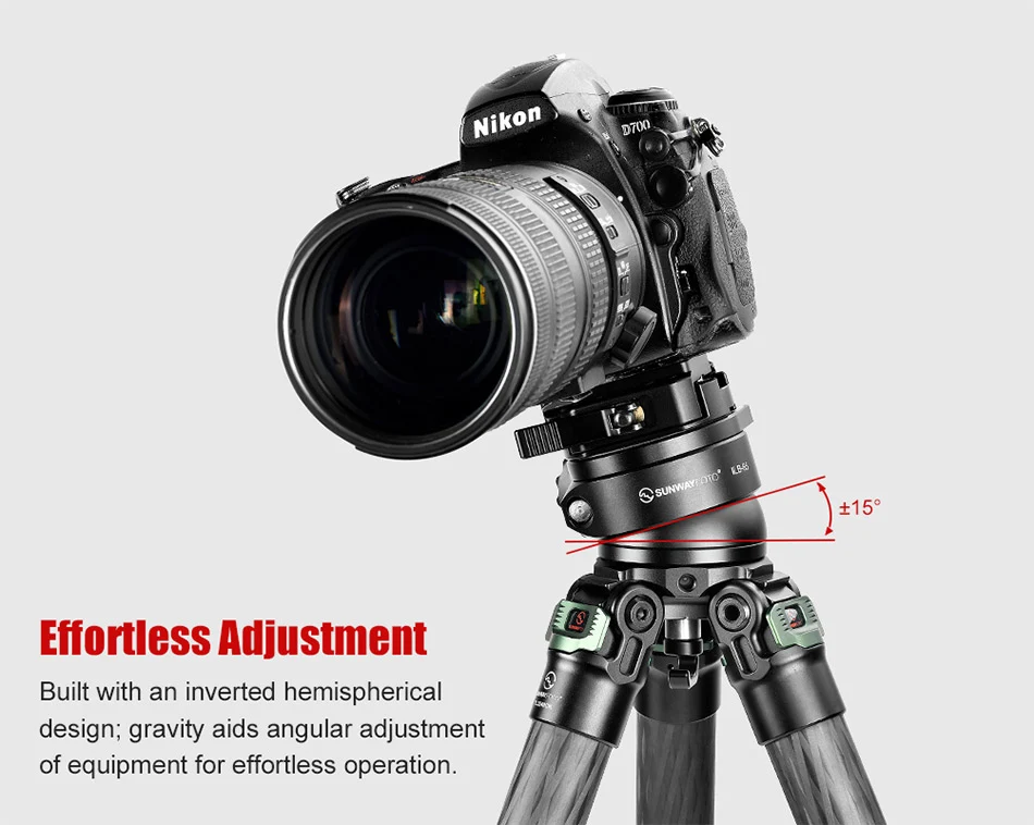 Sunwayfoto ILB-65+SC-64 65 mm nivelleringsbase med Arca-Swiss hurtigkobling