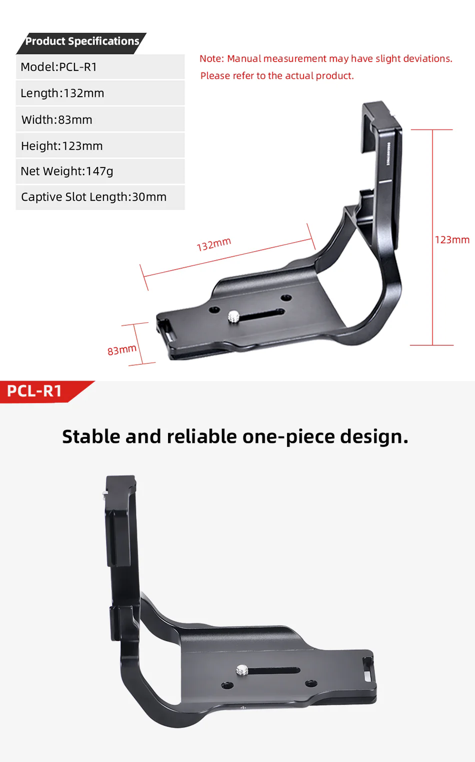 Sunwayfoto L-Bracket för Canon EOS R1