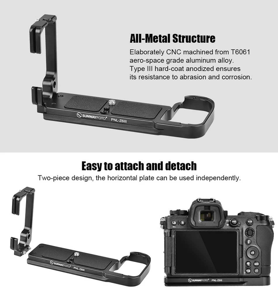 Sunwayfoto L-Bracket för Nikon Z6 III
