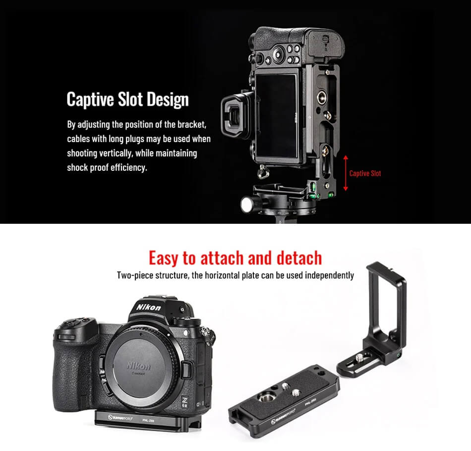 Sunwayfoto L-Bracket för Nikon Z6/Z7/Z6 II/Z7 II