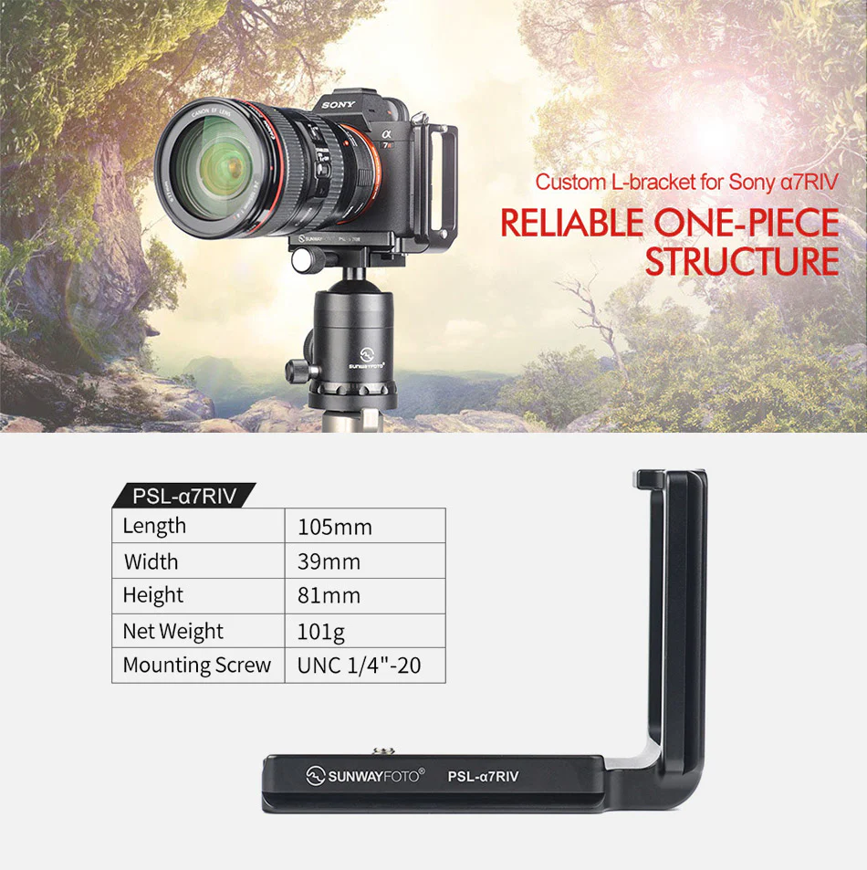 Sunwayfoto L-Bracket för Sony A7R IV & A9 II