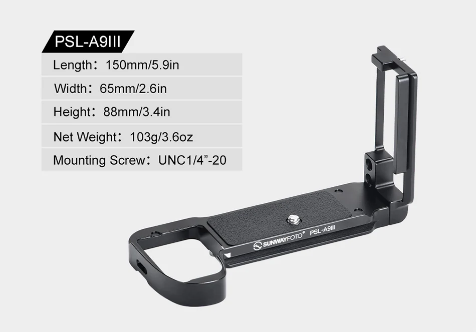 Sunwayfoto L-beslag til Sony A9 III & A1 II