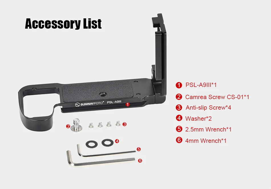 Sunwayfoto L-beslag til Sony A9 III & A1 II
