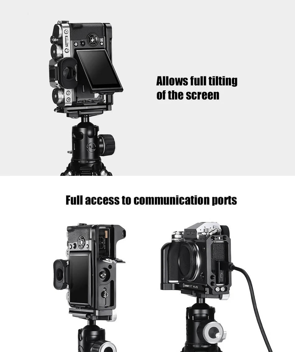 Sunwayfoto L-Bracket med handgrepp för Fujifilm X-T5