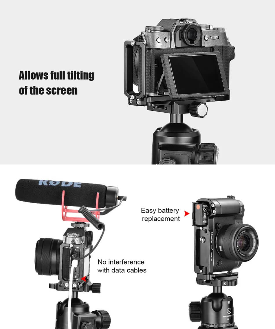 Sunwayfoto L-Bracket med handgrepp för Fujifilm X-T50