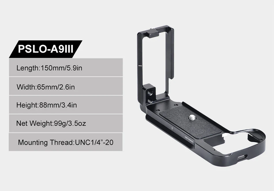 Sunwayfoto L-beslag i ét stykke til Sony A9 III & A1 II – Arca-Swiss