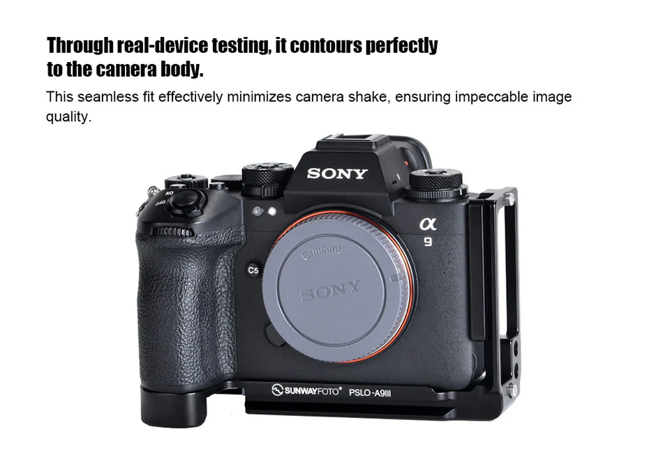 Sunwayfoto L-beslag i ét stykke til Sony A9 III & A1 II – Arca-Swiss