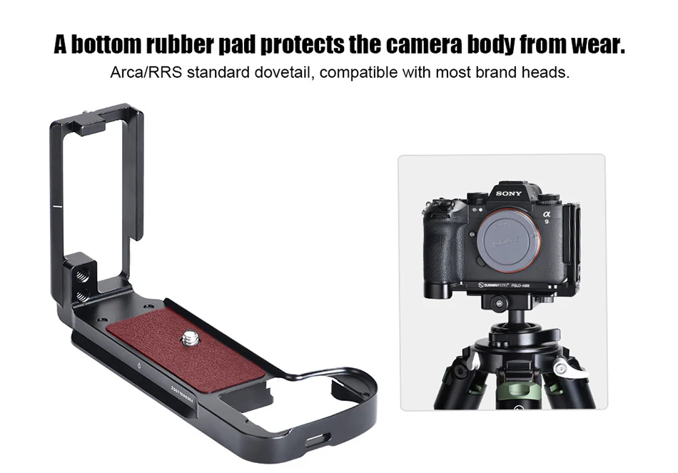 Sunwayfoto L-beslag i ét stykke til Sony A9 III & A1 II – Arca-Swiss