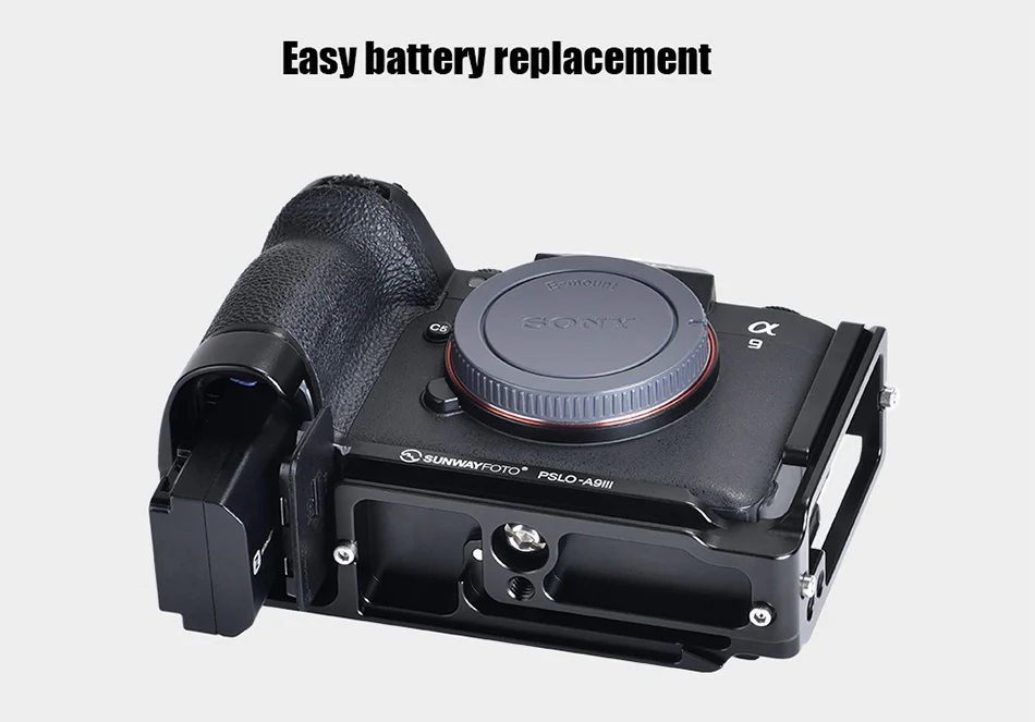Sunwayfoto L-beslag i ét stykke til Sony A9 III & A1 II – Arca-Swiss
