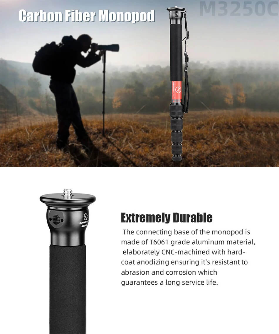 Sunwayfoto M3250C Enbensstativ av kolfiber
