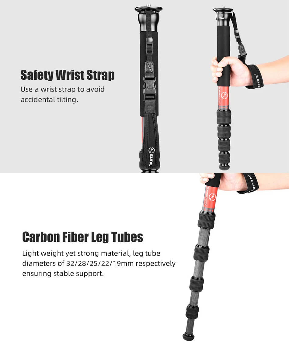 Sunwayfoto M3250C Enbensstativ av kolfiber