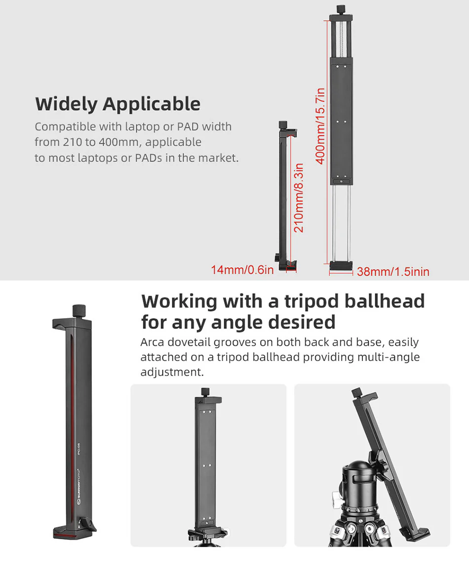 Sunwayfoto PC-05 Hållare för Surfplatta och Laptop