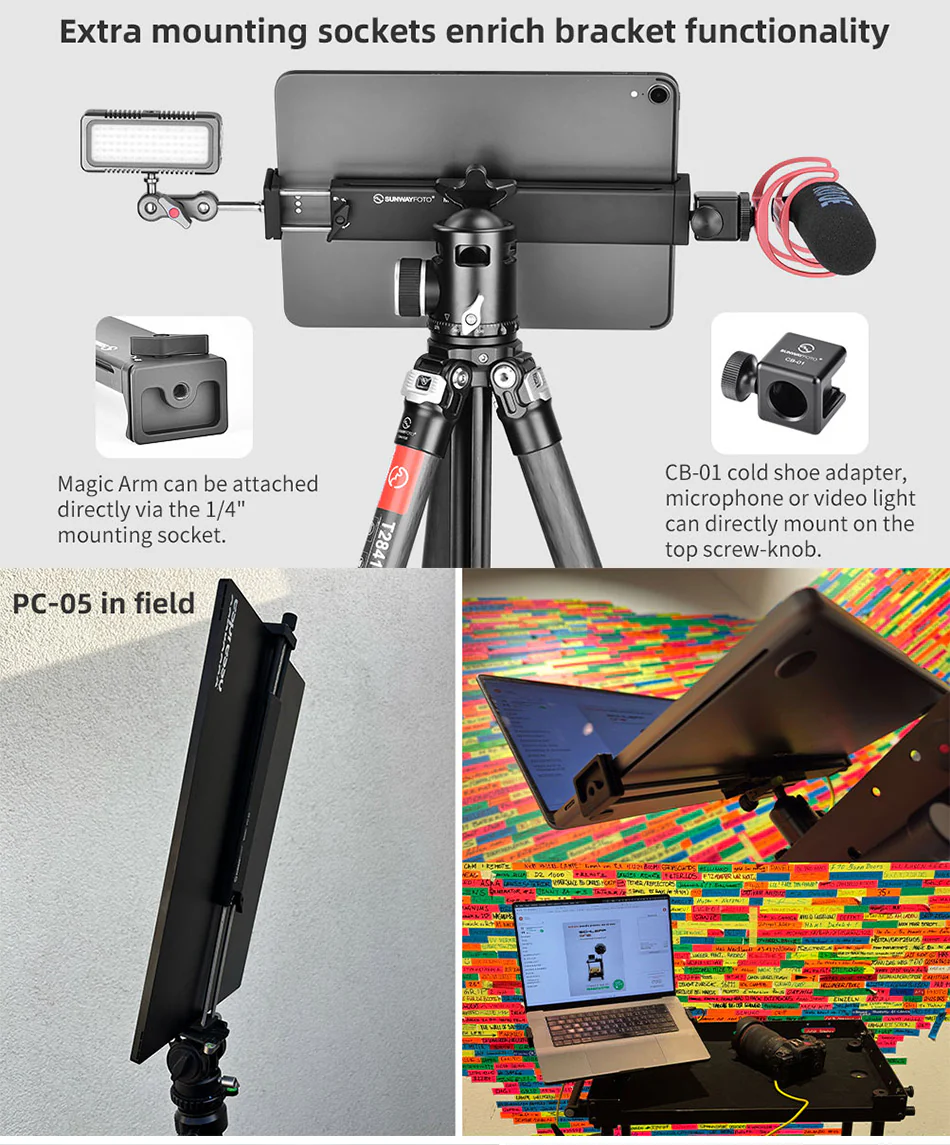 Sunwayfoto PC-05 Hållare för Surfplatta och Laptop