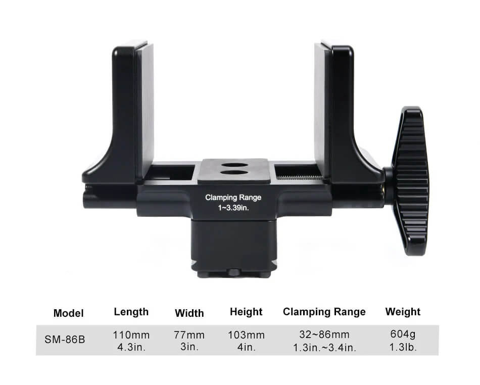 Sunwayfoto SM-86B – Robust Sadelfäste för Jakt och Arca Swiss stativ