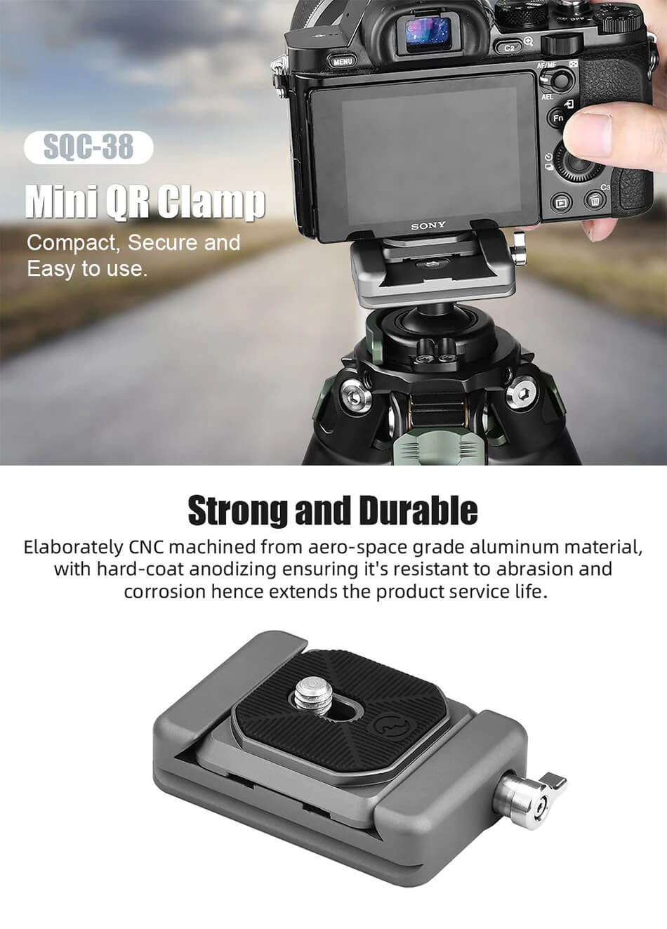 Sunwayfoto SQC-38 Snabbkopplingsfäste 38mm och QR-platta