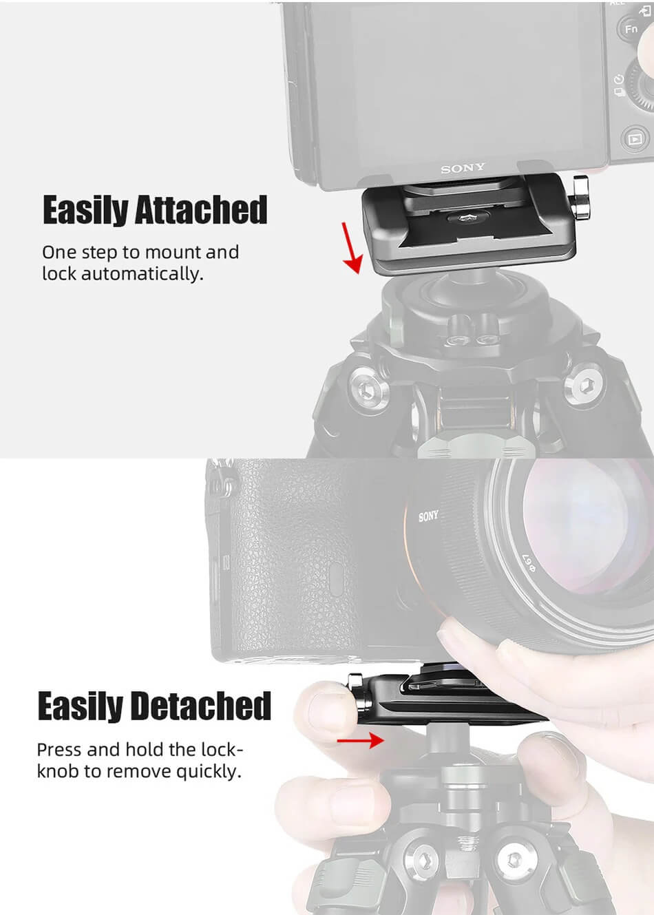 Sunwayfoto SQC-38 Snabbkopplingsfäste 38mm och QR-platta