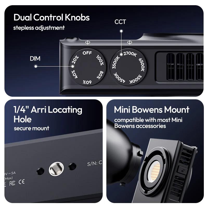 Ulanzi C01 100W COB Light – Kompakt, kraftfull och portabel videobelysning