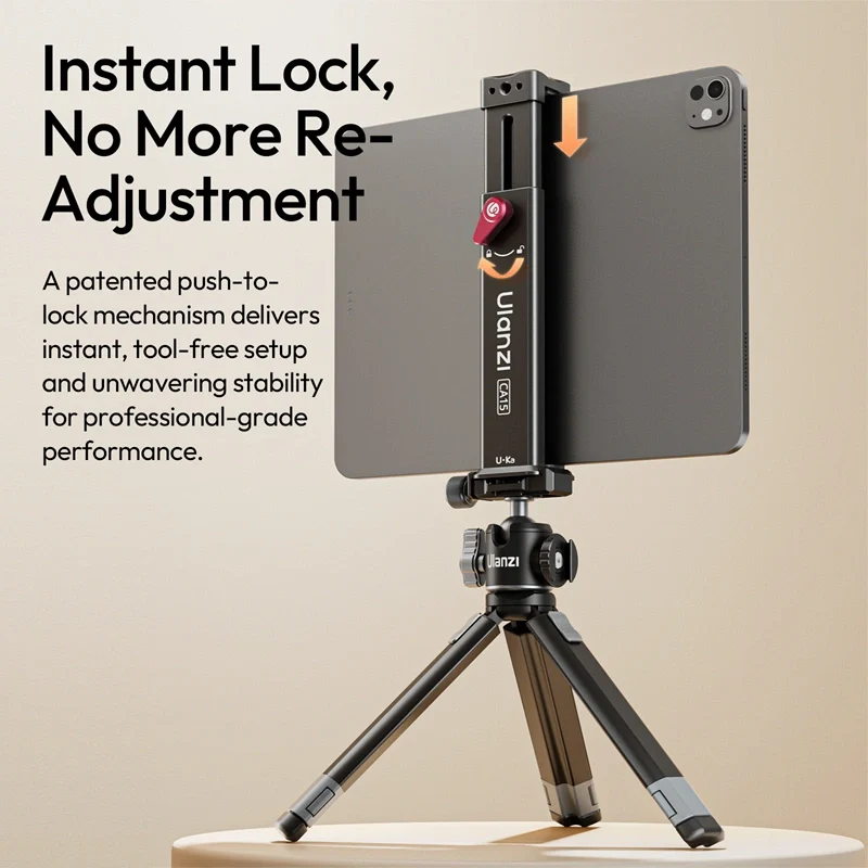 Ulanzi CA15 OneLock tablet-holder til stativer og smartphones
