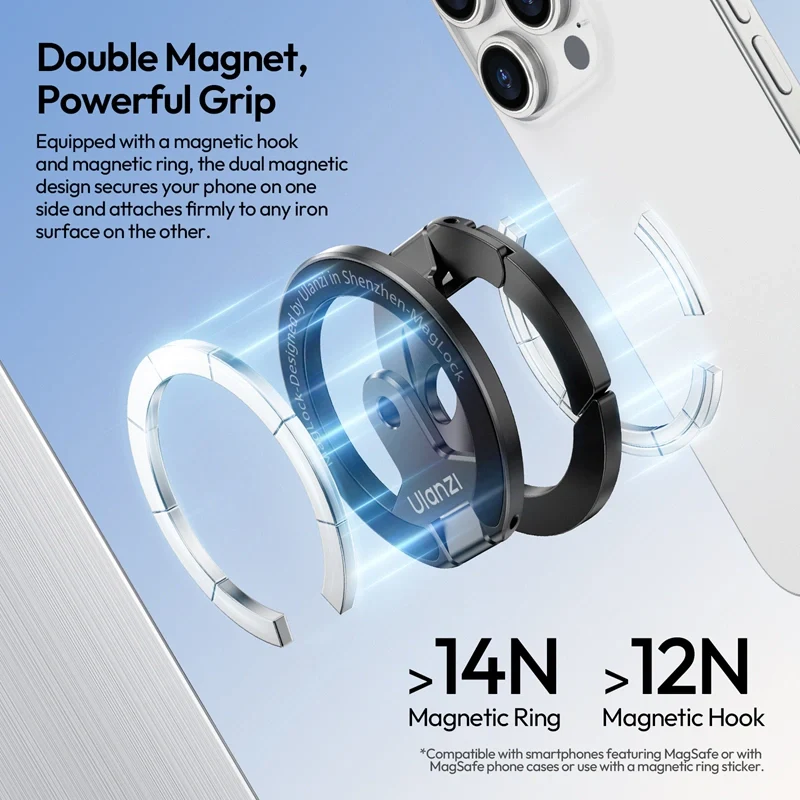 Ulanzi MA02 MagLock magnetisk mobilgreb & stativ til MagSafe
