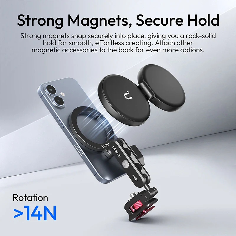 Ulanzi MA56 4-in-1 MagLock – Magnetisk mobilholder med 360° rotation