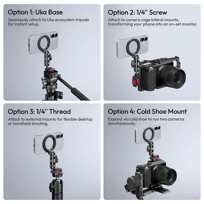 Ulanzi MA56 4-in-1 MagLock – Magnetisk mobilholder med 360° rotation