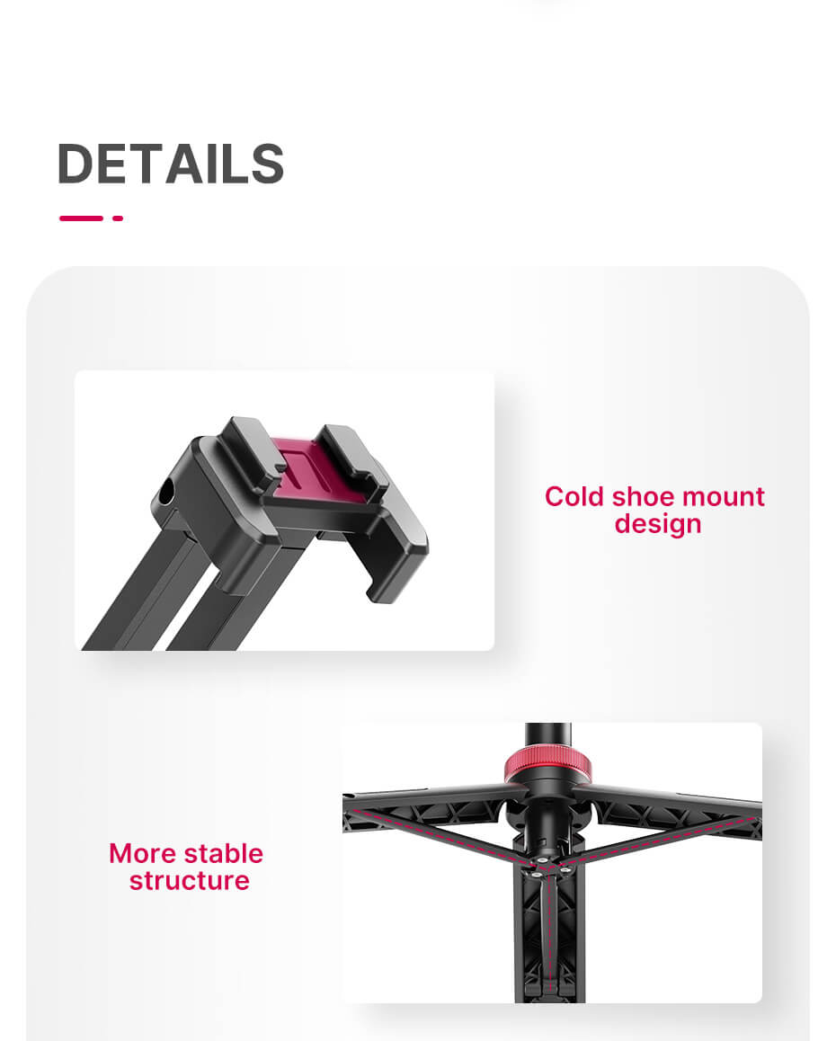 Ulanzi Stativ & Selfiepinne 109cm 2-i-1-paket för kamera och mobil