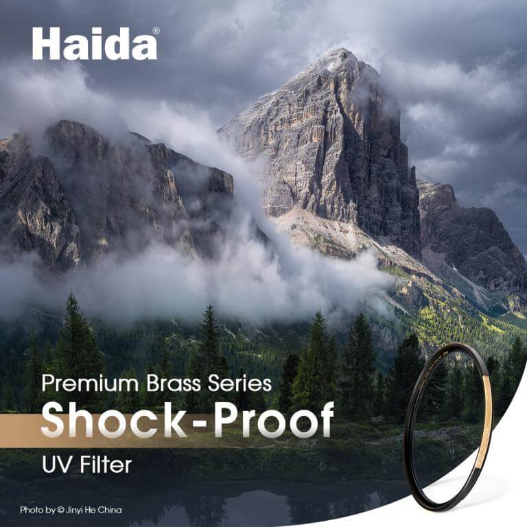 Haida Premium Brass Shock-Proof UV-filter – klarhed og stærk linsebeskyttelse